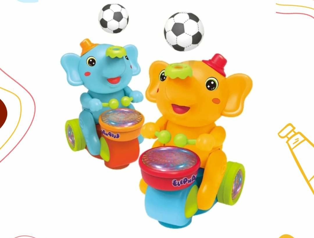 Elephant Musician Tummy time Crawling and 1yr+ moving toy