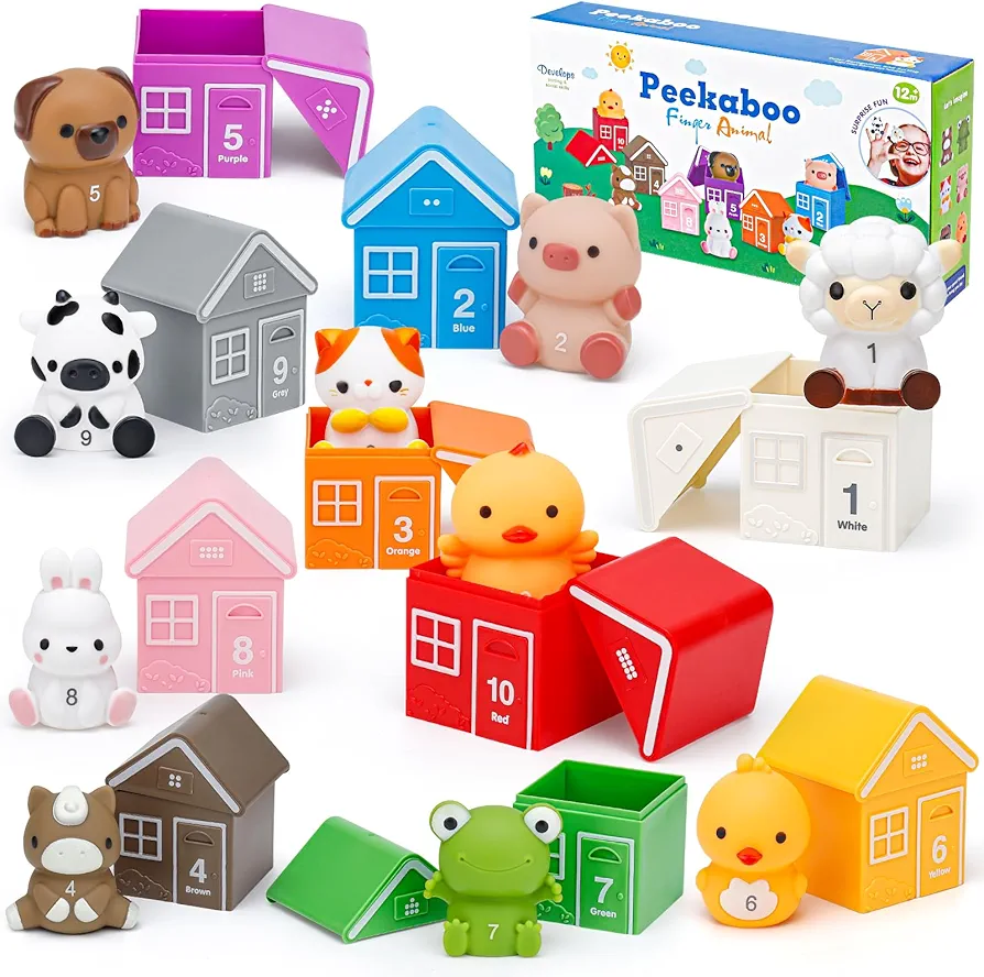 Peekaboo Finger Animal Learning Toy set