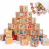 Wooden Alphabet Building blocks Wamachuatoys