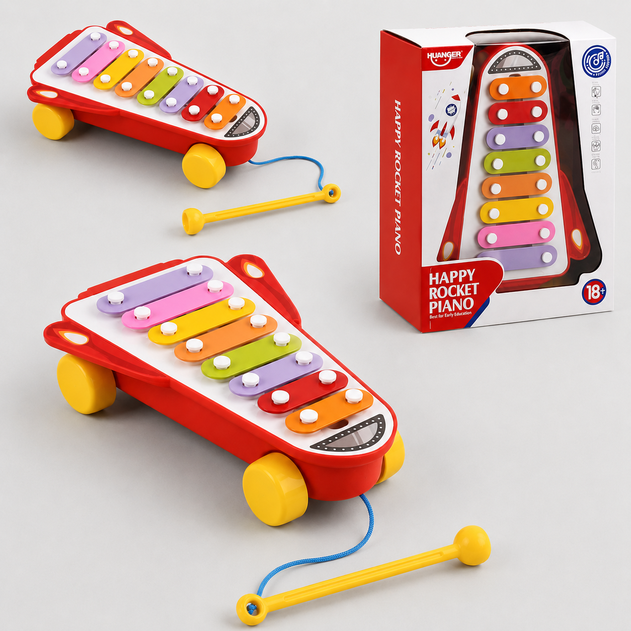 Pull along Piano Xylophone Toy